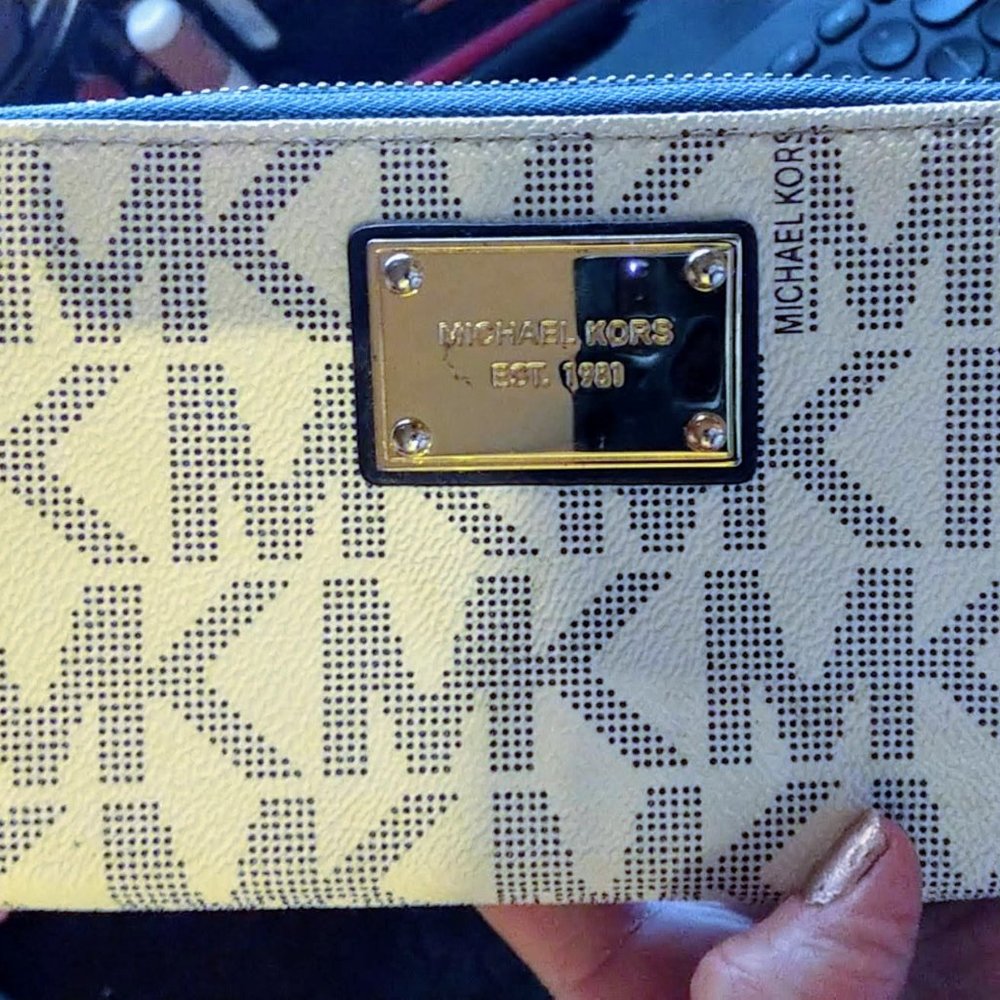 Michael Kors Monogram Large Zip Wallet